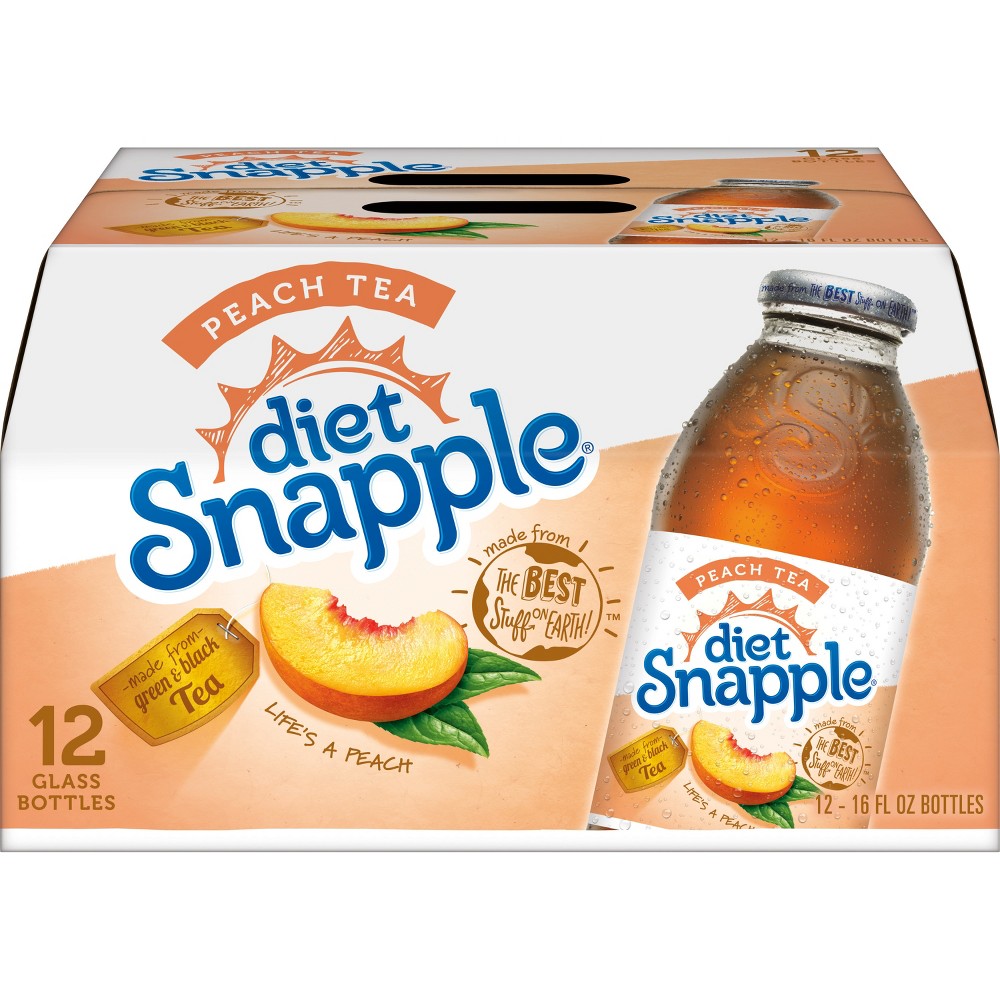 UPC 076183003572 product image for Diet Snapple Peach Tea - 12pk/16 fl oz Glass Bottles | upcitemdb.com