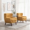 DYHOME Tufted Accent Chair, Wingback Upholstered Armchair for Living Room, Bedroom, Set of 2 - 2 of 4