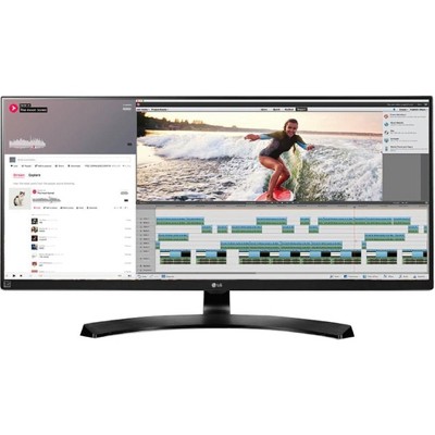 Manufacturer Refurbished LG 34UB88-P 3440 x 1440 34" FreeSync Monitor, Black