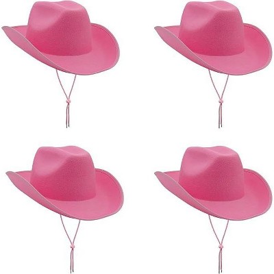4E's Novelty Pink Kids Cowboy Hats –  4 pcs per pack – Pink Cowgirl Hat, Ideal Toddler Cowboy Hat, Baby Cowboy Hat, Mini Cowboy Hats, Youth Cowboy Hat