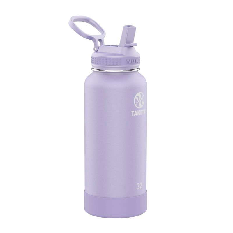 Takeya 32oz Actives Insulated Stainless Steel Water Bottle with Straw Lid, 1 of 9