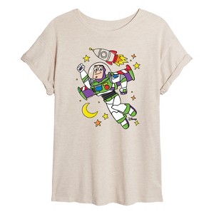 Women's - Disney - Spaced Out Oversized Graphic T-Shirt - 1 of 4