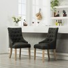 Dexmalle Set of 2 Button Tufted Dining Chair with Nail Heads - 2 of 4