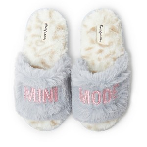 Dearfoams Kid's Girls Lana Fuzzy Slide Slipper - 1 of 4