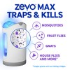 Zevo Flying Insect Indoor Light Fly Trap Starter Kit, Catches House Flies, Fruit Flies, Gnats & More - 1 Trap + 2 Refills - 3 of 4