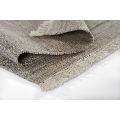 Gray Handwoven Synthetic Indoor/Outdoor 10' x 14' Rug