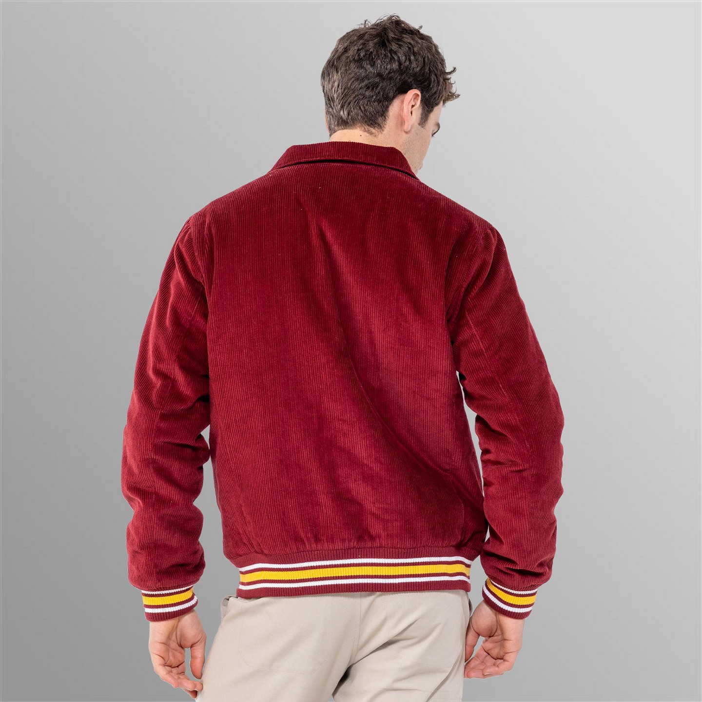 Мужская куртка Members Only Corduroy Varsity Jacket - Red, цвет: Красный — фото 4