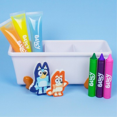Bluey Bath Creations 9-Piece Set with Washable Paints and Crayons