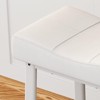 24" Bar Stools Set of 2 – Kitchen Island Seating with Metal Frame & Bonded Leather Upholstery - 4 of 4