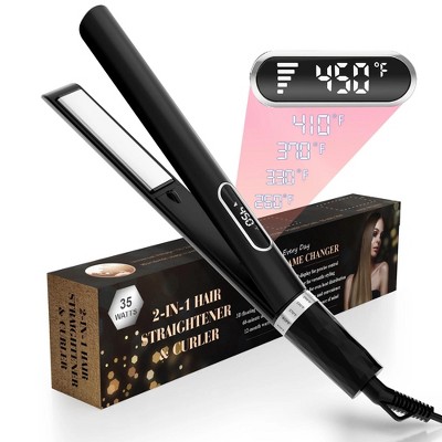 NICEBAY Hair Straightener Flat Iron, Titanium Hair Curler Iron, Fast Heating, 5 Temp Settings, Straightening Iron, Curling Iron for Hair Care.