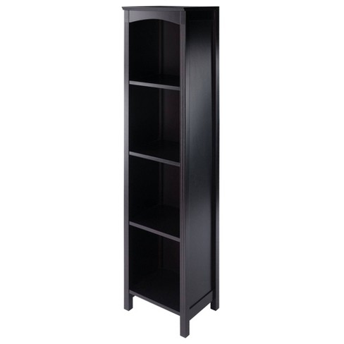 29.21 2 Tier Leo Shelf Storage or Bookshelf Narrow Espresso Finish -  Winsome