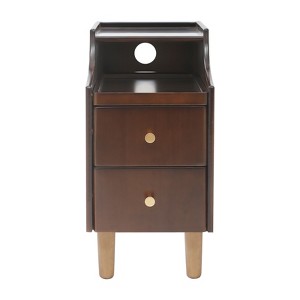 YIYIBYUS End Tables, Solid Wood Nightstand, Narrow Side Table for Small Spaces - 1 of 4