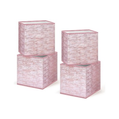 Vtec Trading Rose Decorative Storage Cube Bins SET OF 4