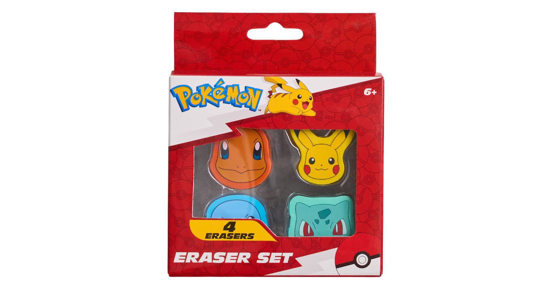 Pokemon 4pk Classic Shaped Novelty Erasers