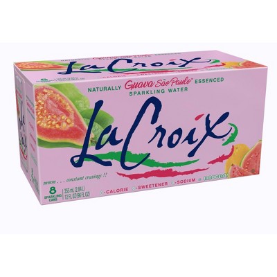LaCroix Guava Sparkling Water - 8pk/12 fl oz Cans
