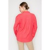 Slickblue Women's Button Down Collared Shirt, Relaxed Fit Linen Blend Top with Pocket, 4 Color Options, Size S-L - 4 of 4