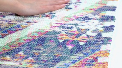 Saffron Royal Blue & Fuchsia Reversible Cotton Runner Rug - 2'3"x10'