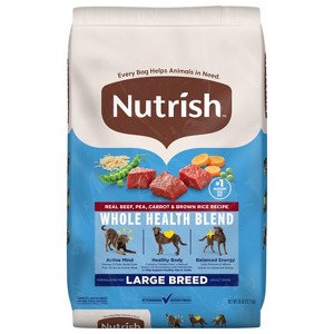 Nutrish Whole Health Blend Beef Flavor Recipe Large Breed Dry Dog Food - 1 of 4