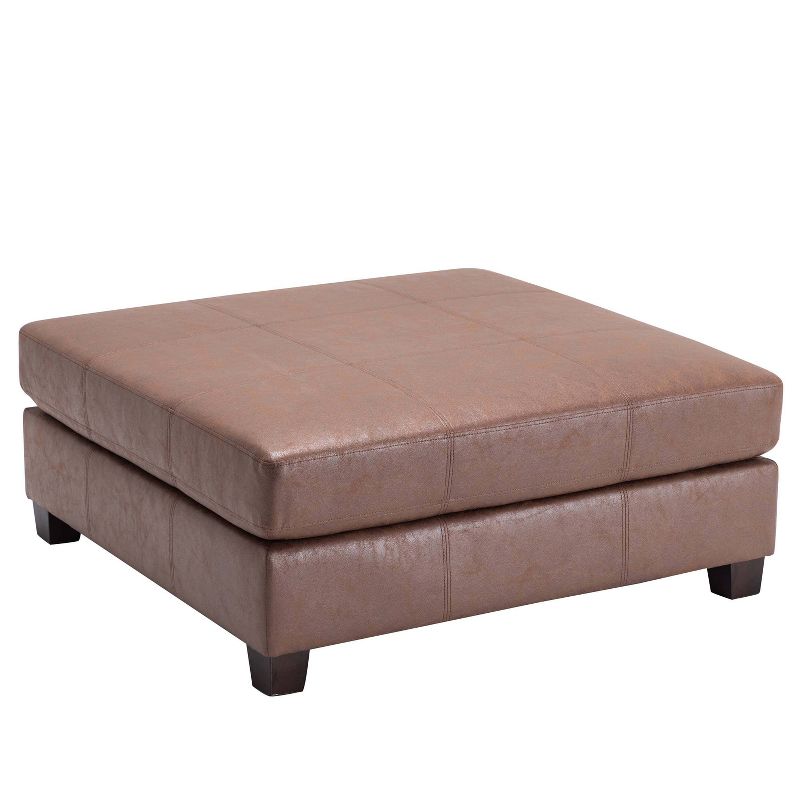 40" Rectangle Ottoman with Pillowtop and Exposed Stitching - WOVENBYRD, 5 of 19