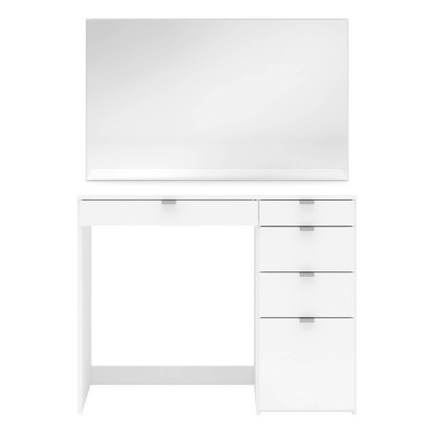 Vanity Table Without Mirror Target, Vanity Desk With Drawers No Mirror