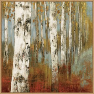 30" x 30" Along The Path II by Allison Pearce Framed Canvas Wall Art Print - Amanti Art: Modern Landscape, Large Decor - 1 of 4