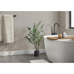 Sapphtopaz Artificial Eucalyptus Tree Artificial Tree Faux Plants Indoor with Natural Wood Trunk, Room Decor for Home, Foyer - 1 of 4