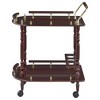 KTMBDW Bar Cart, Home Bar Serving Cart, Small Wine Cart with 2-Tier Shelf, Drink Cart with Wine Rack, Rolling bar carts for Home, Living Room, Brown - 2 of 4