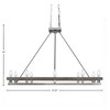 Toltec Lighting Belmont 10 - Light Island Pendant Light in  Graphite/Distressed Wood - 2 of 4
