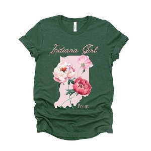 Simply Sage Market Women's Indiana Girly Flower Short Sleeve Graphic Tee - 1 of 4