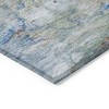 Copper Blue And Artichoke Green Abstract Washable Indoor Outdoor Area Rug - 4 of 4