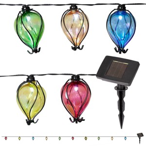 Alpine Corporation 10ct LED Solar Colorful Air Balloons: Polystyrene, Weather-Resistant, Garden Decor - 1 of 4