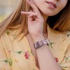 HTUTWOO Floral Engraved Apple Watch Band, Silicone Glossy Wildflower Strap 38/40/41/42/44/45/49mm for iWatch Series 10 9 8 7 6 5 4 3 2 1 SE Ultra - 4 of 4
