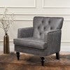 SKRAN Fabric Tufted Club Chair, White Blue for Living Room, Bedroom, Home, Office, Slate - 2 of 4
