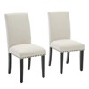 Set of 2 Modern Dining Chairs - Ergonomic Fabric Upholstered w/Wood Legs - 265lbs - Easy-Clean & Floor-Safe - 3 of 4