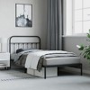 vidaXL Metal Bed Frame with Headboard Black 39.4 in.x78.7 in. - 4 of 4