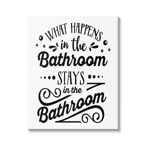 Stupell Industries What Happens In Bathroom Canvas Wall Art - 1 of 3