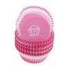 Unique Bargains Disposable Baking Cups Greaseproof Paper Pink Multicolor 1.97"x1.18" 100 Pcs - 3 of 4