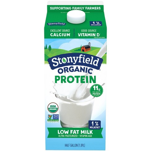 Stonyfield Organic 1% Milk - 0.5gal - image 1 of 4