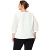 Agnes Orinda Women's Plus Size Spring Elegant Lace Sleeve Button Down Blouses - 4 of 4