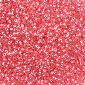 John Bead 24g 10/0 Silver Lined Rose Czech Glass Seed Beads for Jewelry Bracelet Necklace Making - 1 of 4