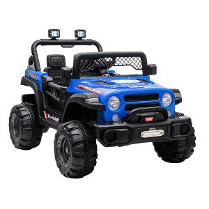 Jojoka 12V Kids Electric Ride-On Truck with Remote Control, 3 Speeds, 6MPH Max, Spring Suspension, LED Lights, Music - 1 of 4