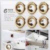 WOWOW 1.2 in. ABS Sink Basin Trim Overflow Cover Insert in Hole Round Caps in Brushed Nickel - 3 of 4