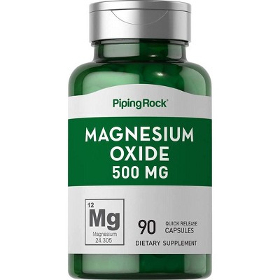 Piping Rock Magnesium Oxide 500mg | 90 Capsules