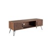 60" Vintage Wood TV Stand with 2 Storage Cabinets, Media Console Buffet Table for Living Room or Entryway - 3 of 4