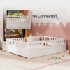 DOMETOUR Full Size Montessori Wooden Floor Bed with High Security Barrier and Door, White - 4 of 4