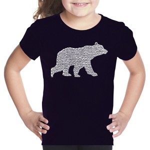 LA Pop Art Girl's Word Art T-shirt - Mama Bear - 1 of 4