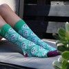 Pretty Peacock Feather Pattern Socks from the Sock Panda (Women's Sizes Adult Medium) - 2 of 4