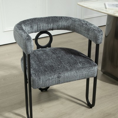CAVINAS Contemporary Chenille Accent Chair with Sturdy Metal Frame,1PC/2PCS Arm Chair for Living Room,Apartment