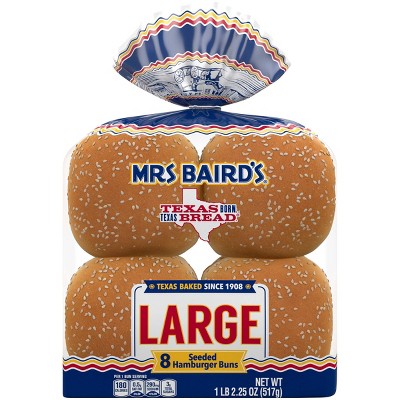 Mrs. Baird's Large Sesame Hamburger Buns - 18.25oz