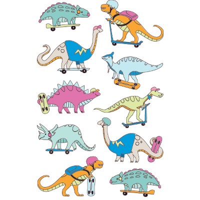 10ct Dinosaur Puffy Stickers